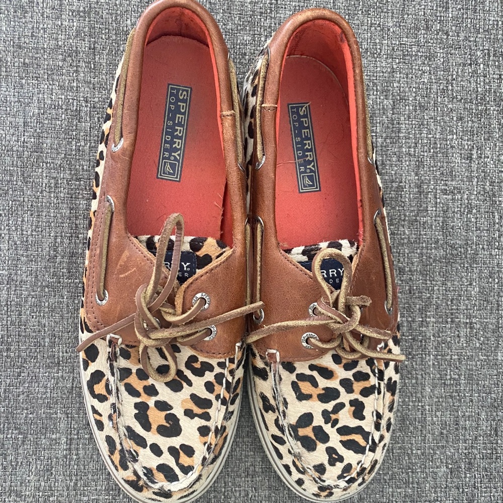 Leopard Sperry Top Sider Bot Shoes